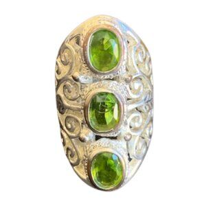 Bali Sterling Statement Peridot Ring